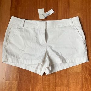 NWT J. CREW white chino shorts